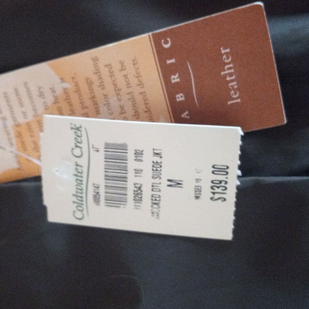 Nwt Coldwater Creek Suede Jacket in Rich Brown Womans Medium - Picture 5 of 14